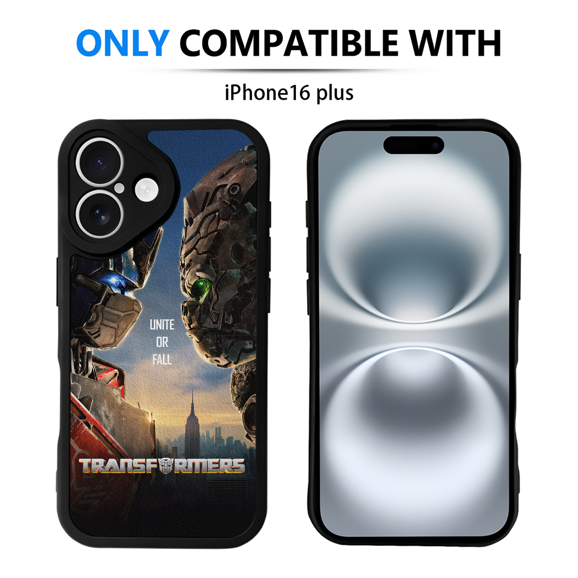 （画像用） Transformers トランスフォーマー 【iPhone 16シリーズ対応】シリコンスマホケース（レザー調） 材質：シリコン